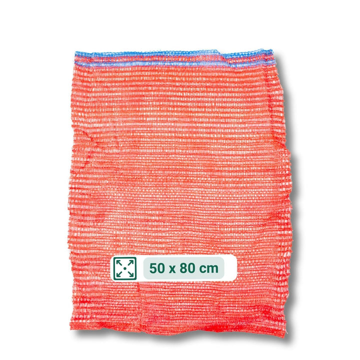 AGRI plus 100 Stück Gemüsesäcke rot mit Zugband I 50 x 80 cm I verschiedene Grössen I Grobmaschige R