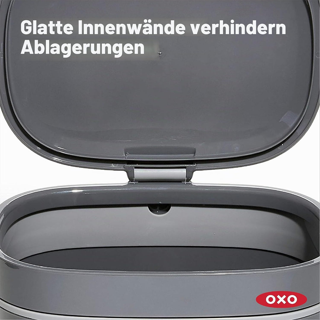 OXO Good Grips Komposteimer anthrazit – geruchsdichter Biomülleimer für die Küche – 6,6 l 6.6L Grau,