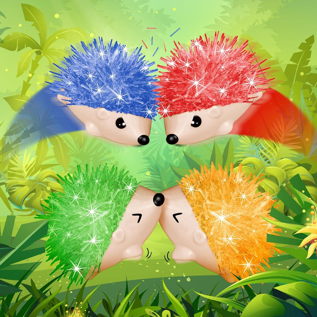 Dr. Daz Igel Kristalle Züchten - Kristall Zucht Hedgehog, 4 Stück - Experimente für Kinder ab 6 7 8