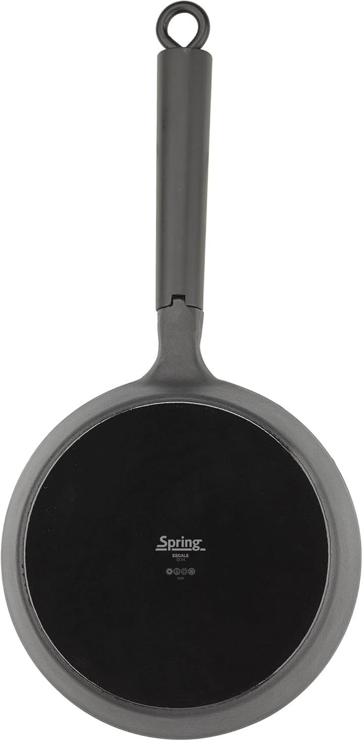 Spring INTERNATIONAL COOKING Bratpfanne ESCALE 24 cm, erstklassige emaillierte Gusseisenpfanne mit r