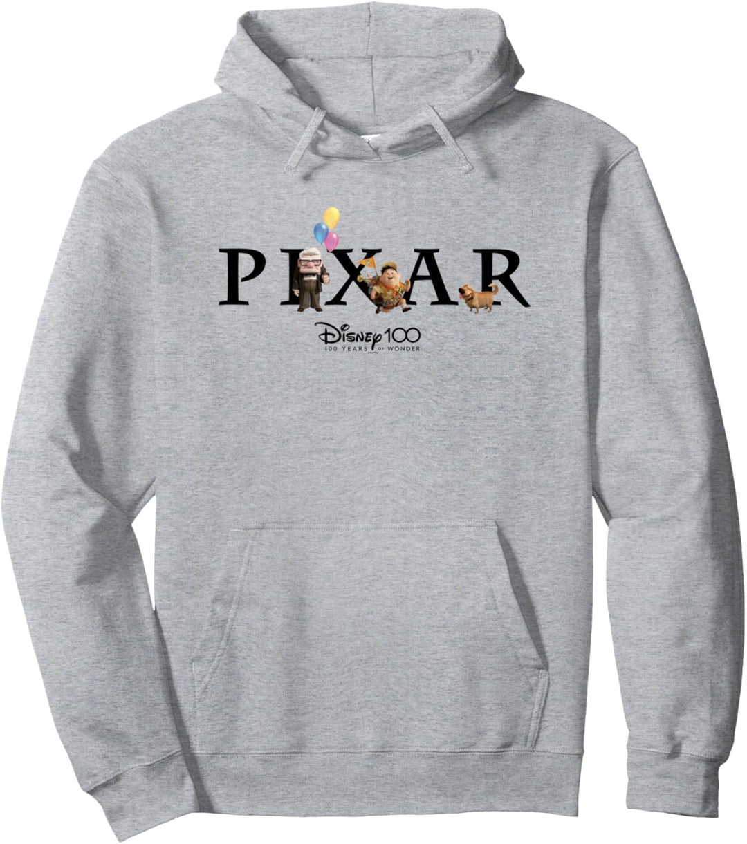 Disney 100 and Pixar’s Up Pixar Logo 100 Years of Wonder Pullover Hoodie
