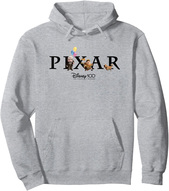 Disney 100 and Pixar’s Up Pixar Logo 100 Years of Wonder Pullover Hoodie