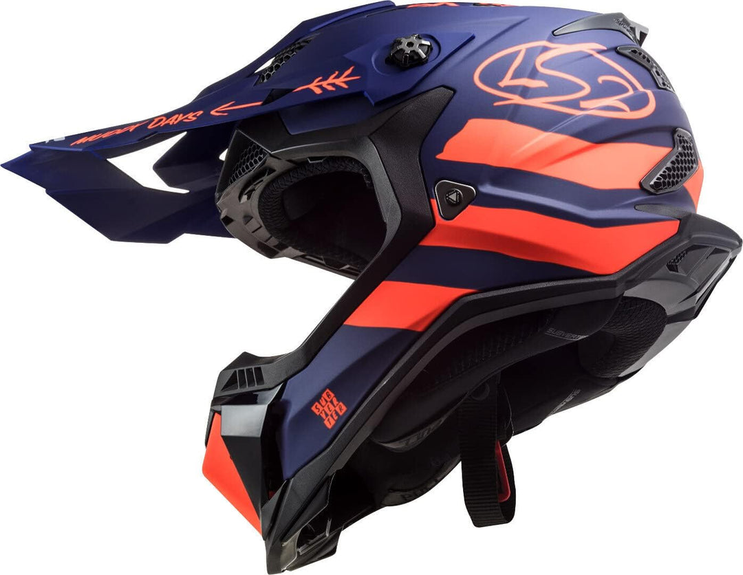 LS2 Motocross-Helm MX 700 Subverter Blau Gr. S S (55/56) Blau matt, S (55/56) Blau matt