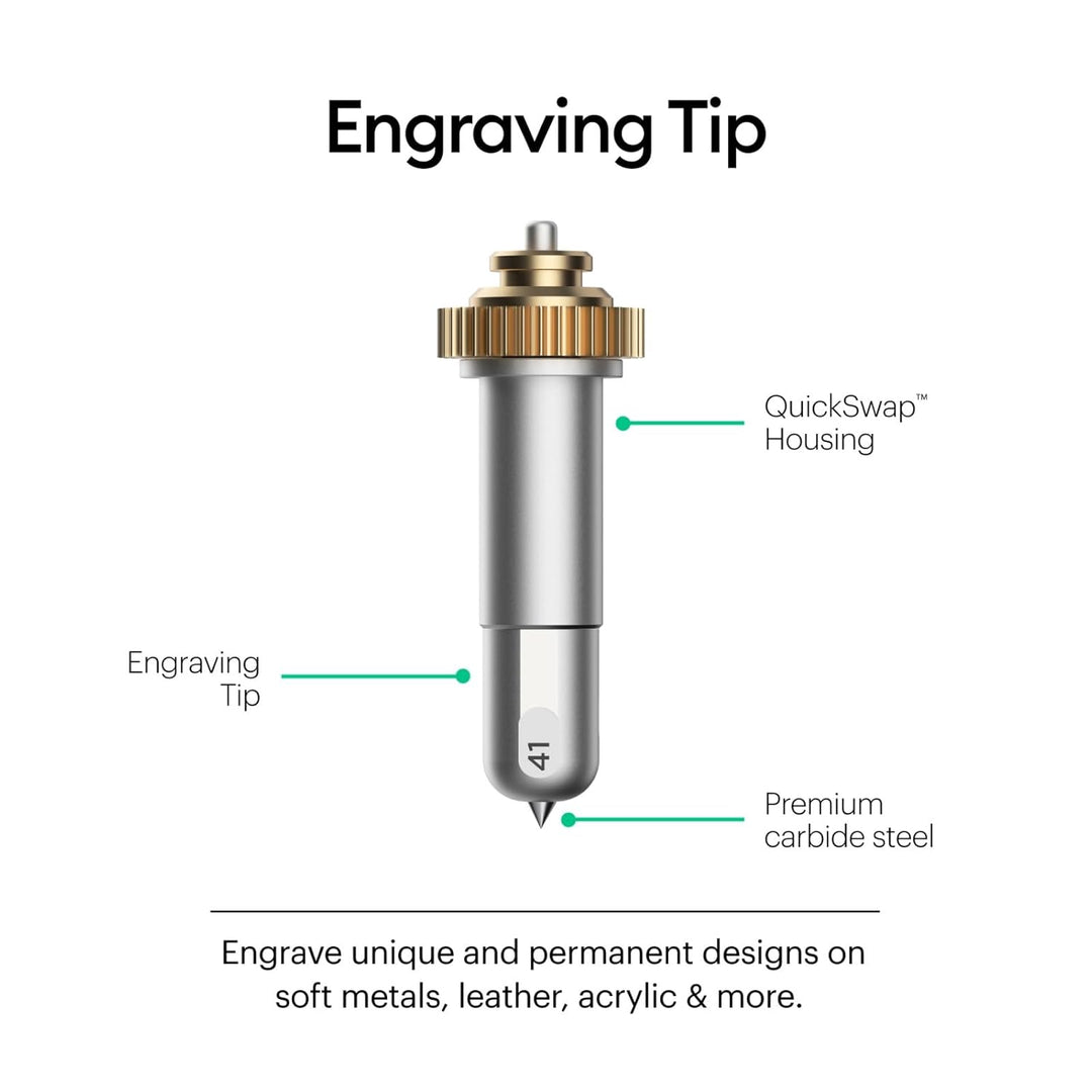 Cricut Gravierspitze Gehäuse Engraving Tip + QuickSwap Housing for Maker Machines, Metall, Multicolo