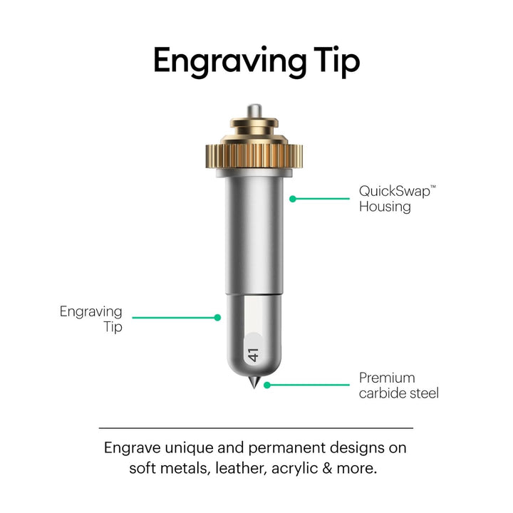 Cricut Gravierspitze Gehäuse Engraving Tip + QuickSwap Housing for Maker Machines, Metall, Multicolo
