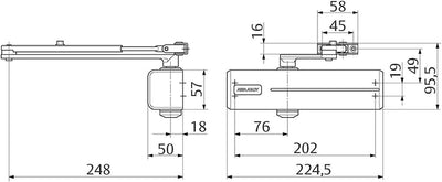 ASSAABLOY DOOR S / LATCH BLACK DC120 Schwarz, DC120 Schwarz