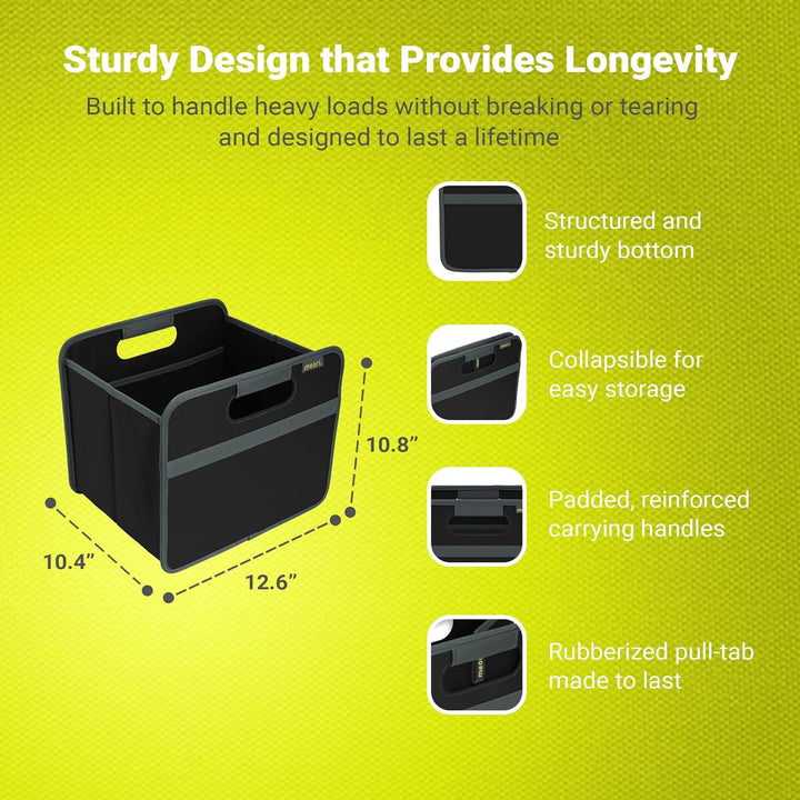 Meori Aufbewahrungsbox faltbar Traglast 30 kg - 32cm 26,5cm 27.5cm Grösse S - schwarz Schwarz Faltbo