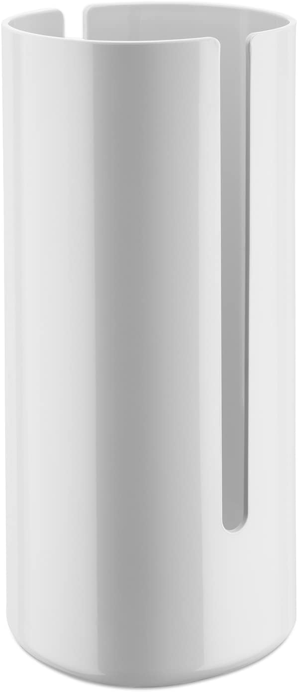 Alessi Birillo PL18 W - Design Toilettenpapierbehälter aus Thermoplastisches Harz und PMMA, Weiss,L