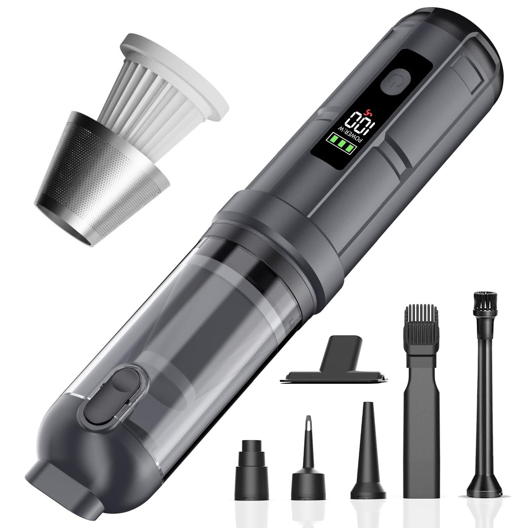 Handstaubsauger, 24000 Pa Mini-Handstaubsauger, wiederaufladbar, 4-in-1 mit bürstenlosem Motor, kabe