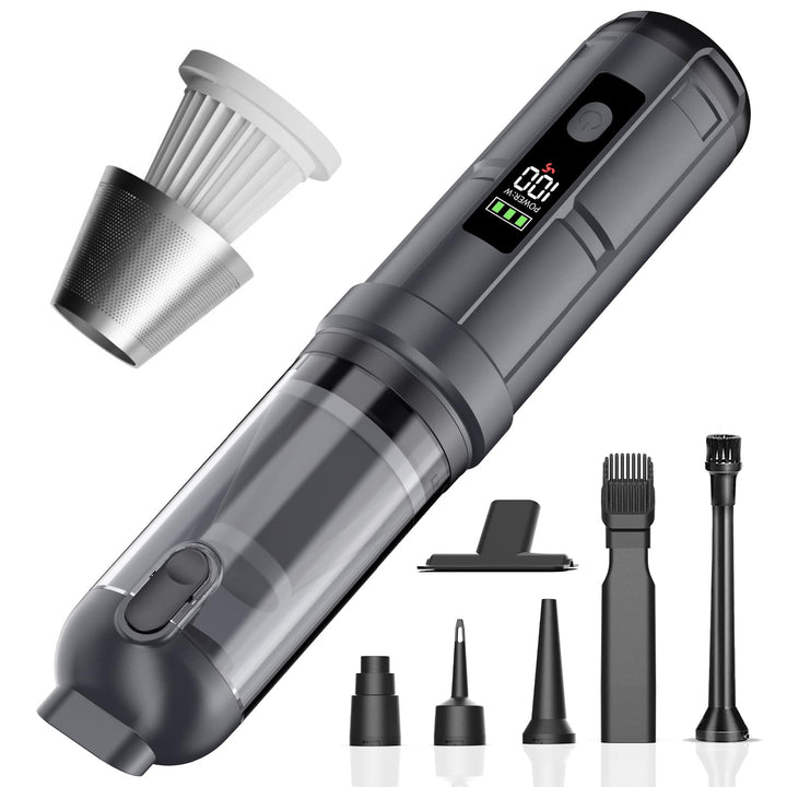 Handstaubsauger, 24000 Pa Mini-Handstaubsauger, wiederaufladbar, 4-in-1 mit bürstenlosem Motor, kabe