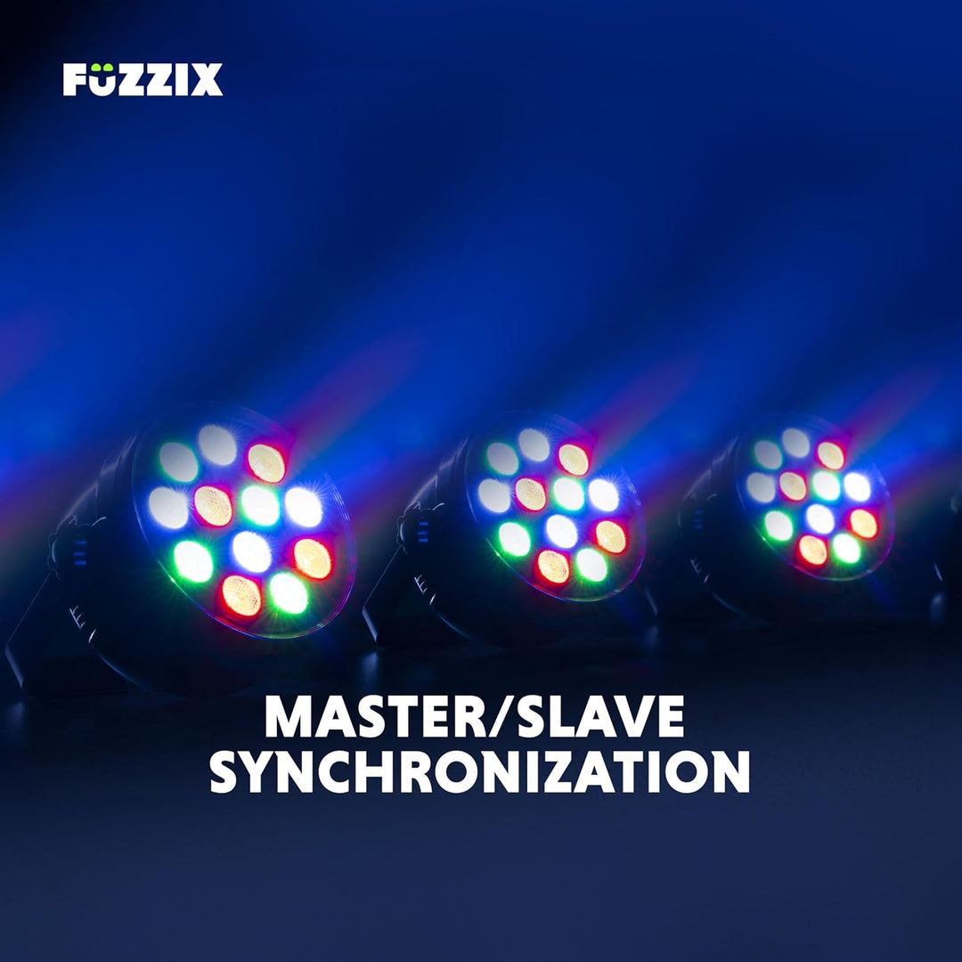 Fuzzix PLF12 - LED Par Strahler - 12x 2 Watt LEDs - Discolicht Partylicht, RGB Strahler mit Fernbedi
