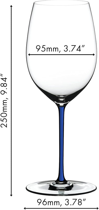 Riedel Fatto A Mano Cabernet Weinglas, Blau Cabernet Blau, Cabernet Blau