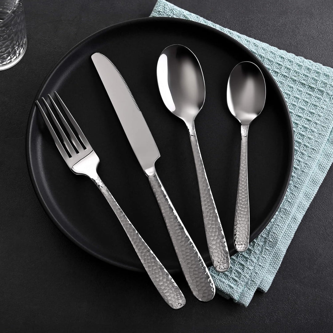 GRÄWE Besteckset für 6 Personen aus Edelstahl, Essbesteck, Tafelbesteck Set 24-teilig, spülmaschinen