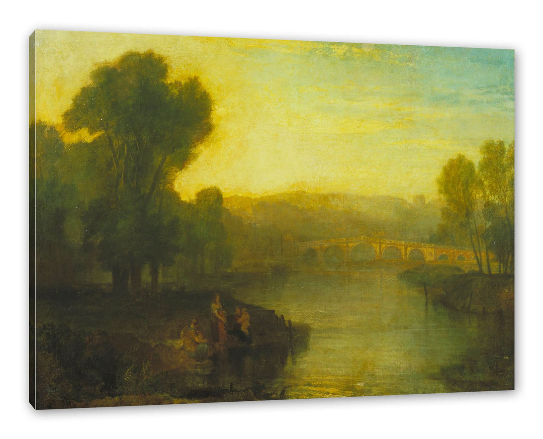 William Turner - View of Richmond Hill and Bridge als Leinwandbild / Grösse: 120x80 cm / Wandbild /