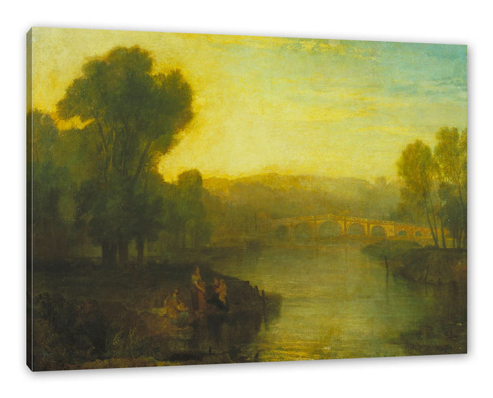 William Turner - View of Richmond Hill and Bridge als Leinwandbild / Grösse: 120x80 cm / Wandbild /