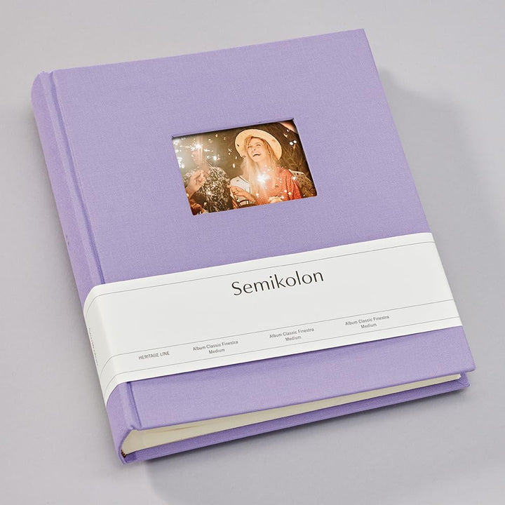Semikolon 369969 Foto-Album Medium Finestra - 21,6x25,5 cm - 80 Seiten cremefarben, für 160 Fotos -