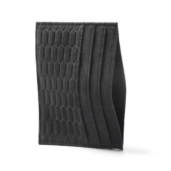 FLG | Kartenhalter Alcantara Card Holder Stoff Wildleder Mikrofaser Wallet Leder Kartenetui Schwarz