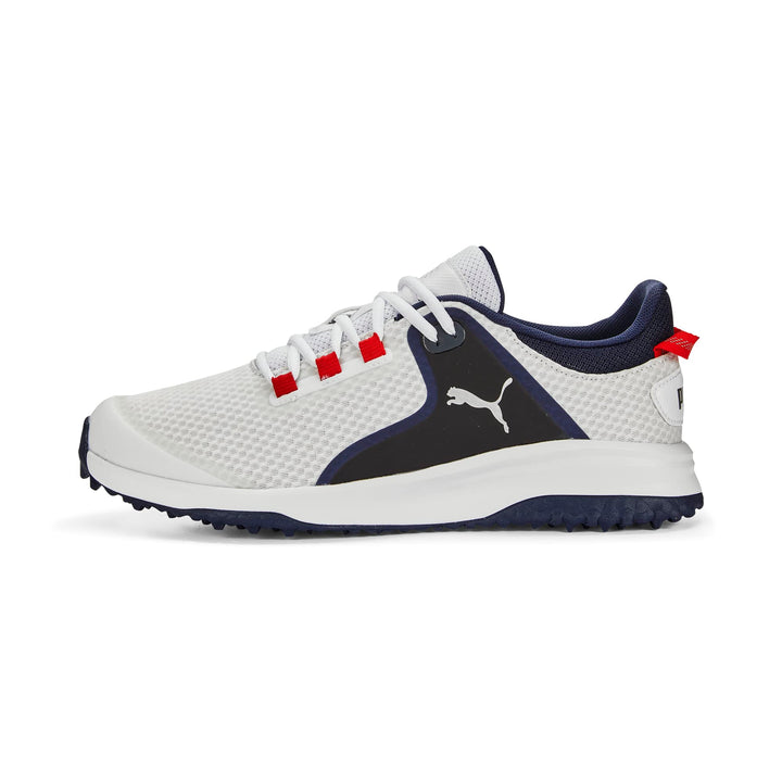 PUMA Herren Fusion Grip Extra Breit Golfschuh 43 EU Weit Puma White Puma Silver Puma Na, 43 EU Weit