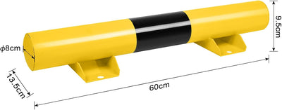 NAIZY Radstopper 4er Metall Parkstopper Parkplatzbegrenzung 60x13x9cm Parkplatzmarkierung mit Dehnsc