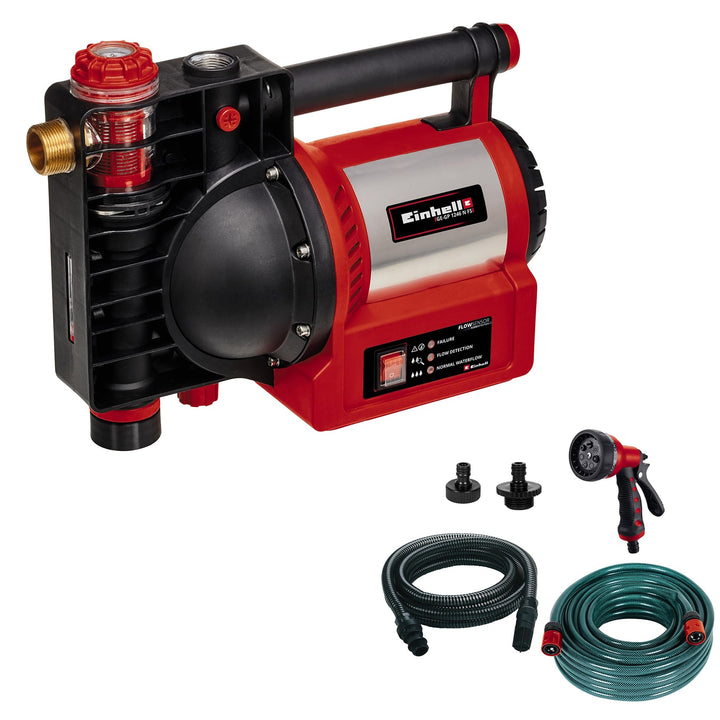 Einhell Gartenpumpe GE-GP 1246 N FS (1200 W, max. 4600 l/h, max. 5 bar, Wasserfüll-/Schmutz-/Sauganz