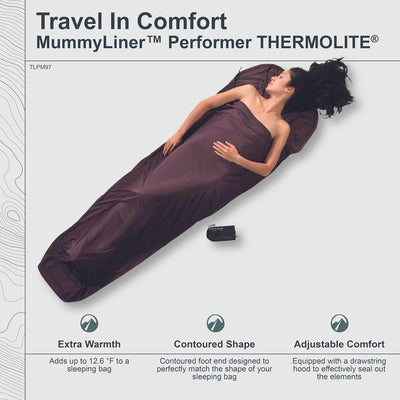 Cocoon Thermoschlafsack Mummy Liner - Thermolite Performer glow brown Einheitsgrösse, glow brown Ein