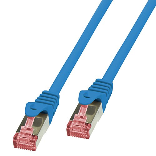 BIGtec LAN Kabel 50m Netzwerkkabel Ethernet Internet Patchkabel CAT.6 blau Gigabit SFTP doppelt gesc