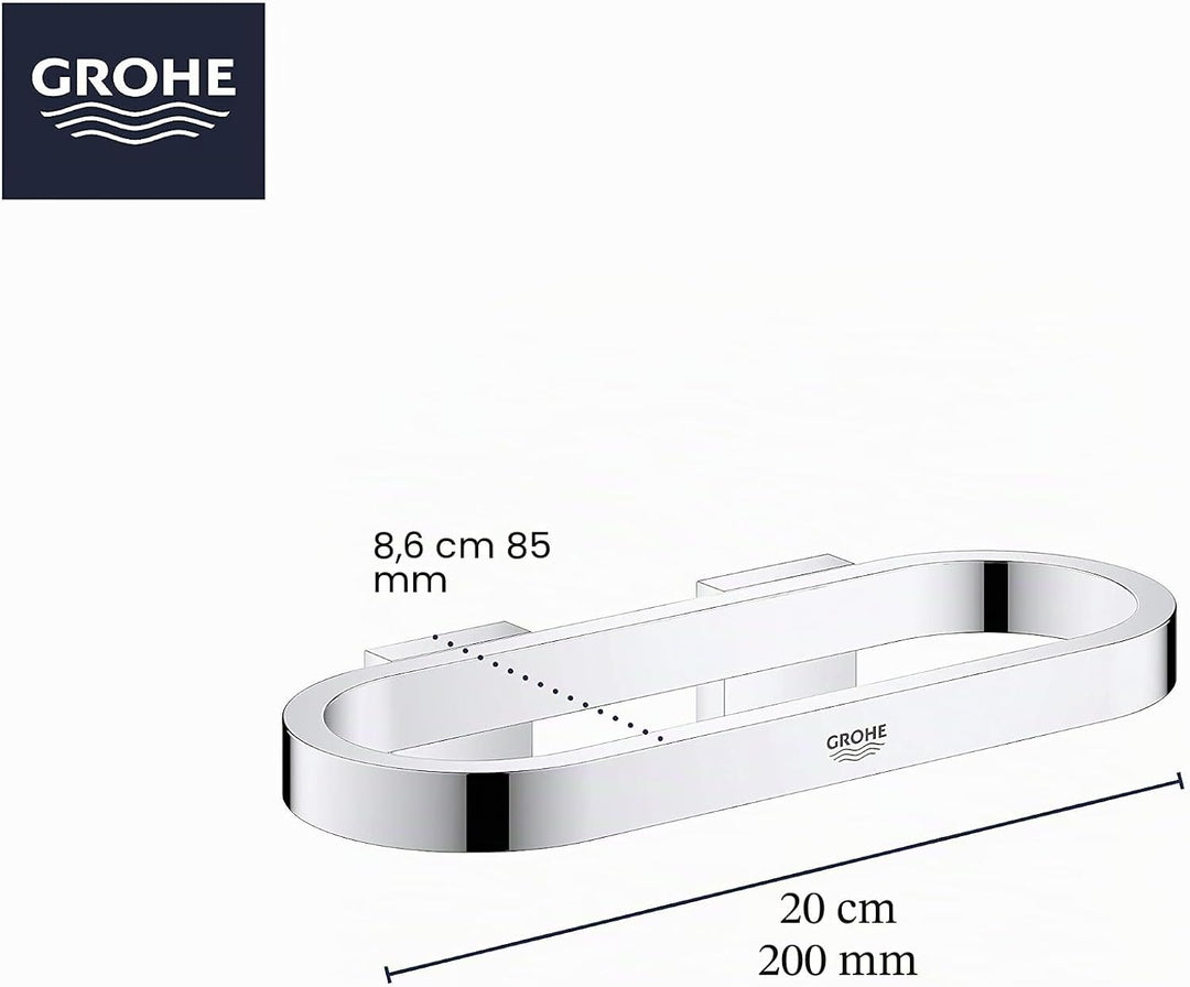 Grohe 41035000 Selection | Accessoires-Duschablage ohne Halterung | Chrom | 41037000 Chrom Handtuchr