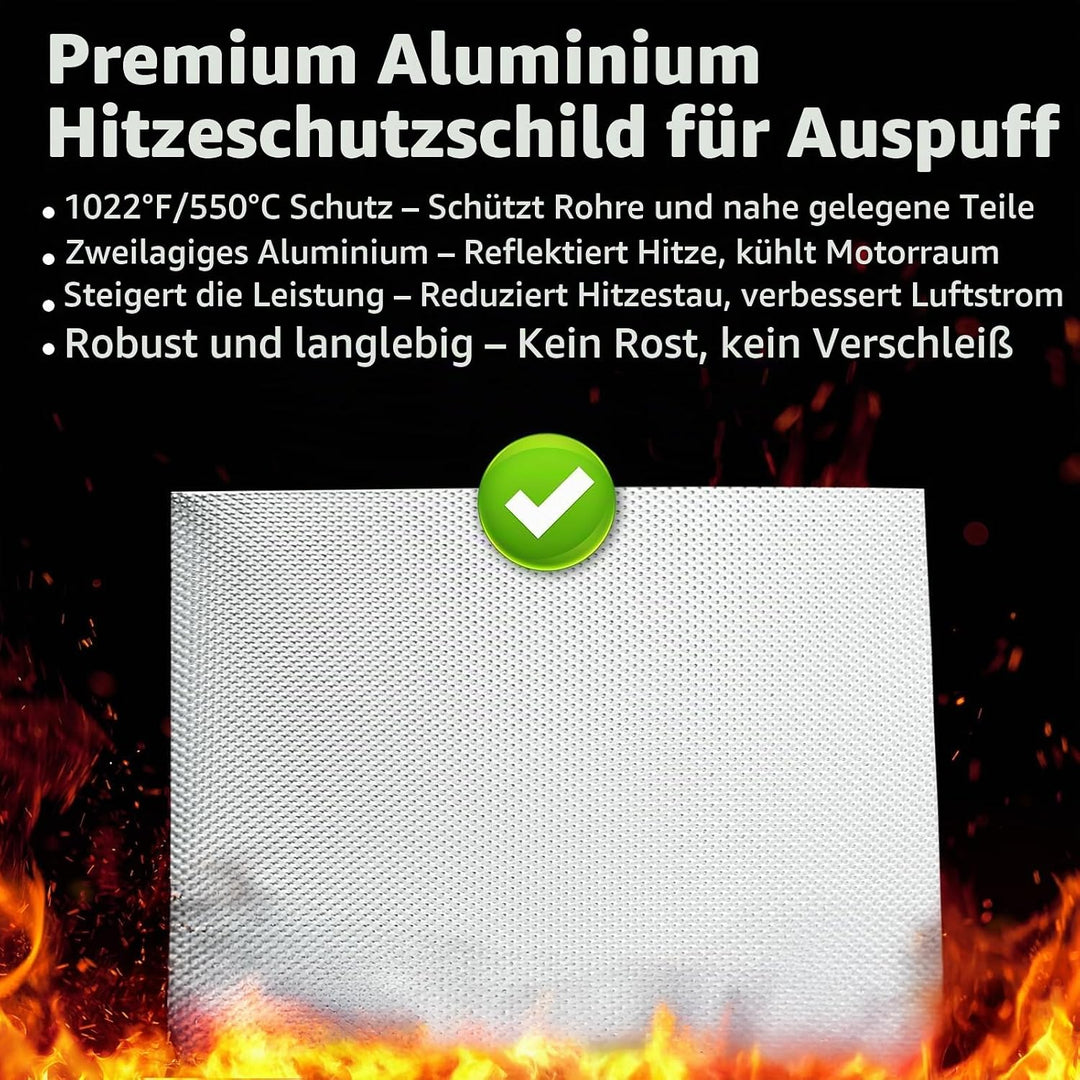 40 * 33cm geprägt Hitzeschutzblech aus Aluminium, hitzebeständiges Hitzeschild/Isolierung/Schutzplat