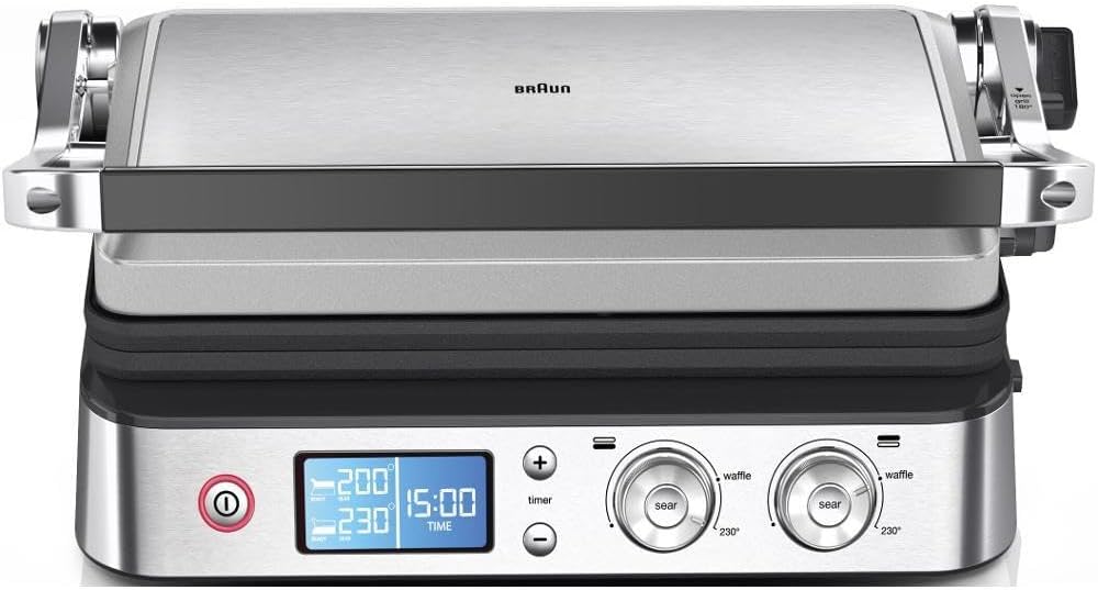 Braun MultiGrill 9 CG 9043 Kontaktgrill inkl. Grill- und Flachplatten, Grillpositionen: Kontakt, BBQ
