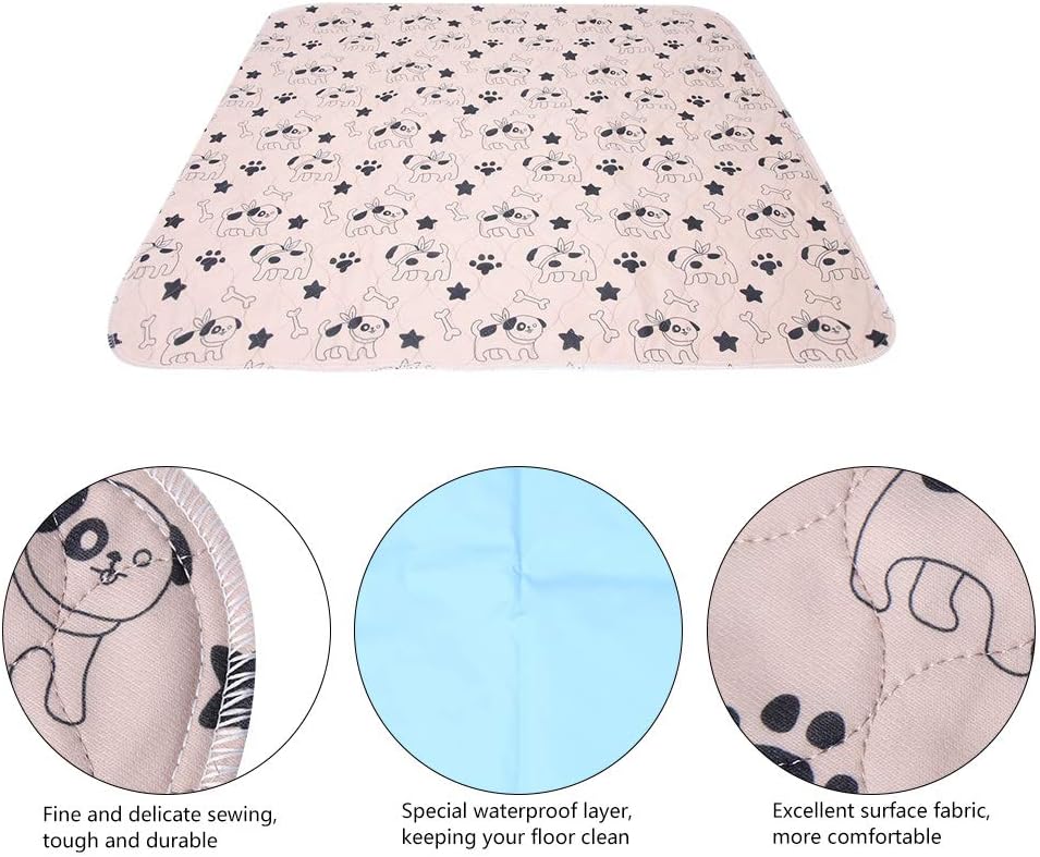 Oumefar 3 Grössen Wasserdichtes Hunde Pee Pad Niedliche saugfähige Whelping Pads rutschfeste Welpen