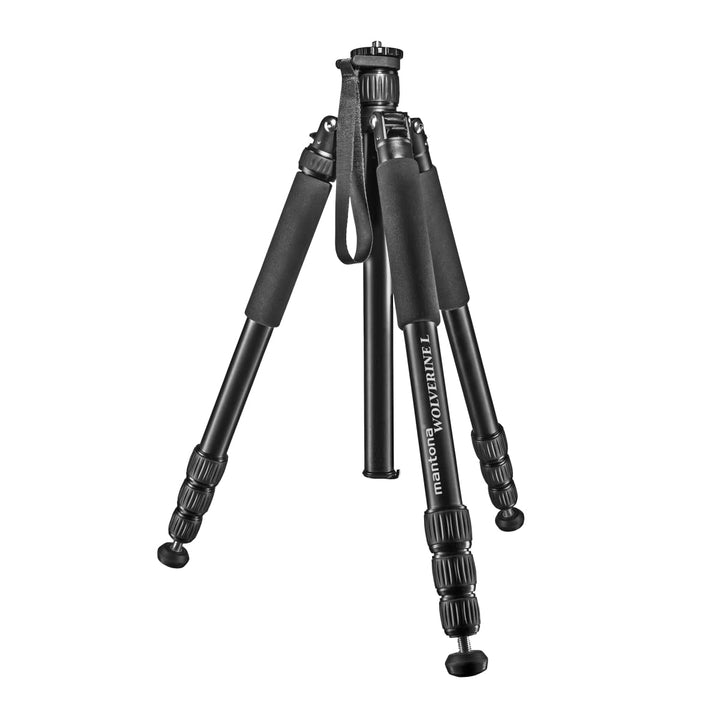 Mantona Wolverine L 284 Kamerastativ Aluminium, Fotostativ bis 15 kg, höhenverstellbar bis 166 cm, S