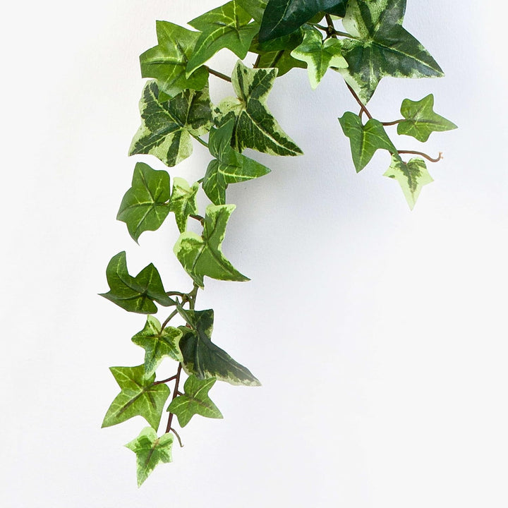 artplants.de Künstliche Efeu Ranke Luka, 356 Blätter, weiss - grün, 90cm - Kunst Efeu - Efeu künstli