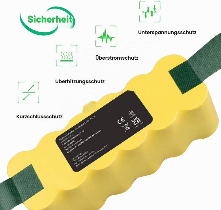 5000mAh Ersatzakku für iRobot Roomba 510 530 531 532 533 535 536 540 545 550 552 560 562 570 580 581