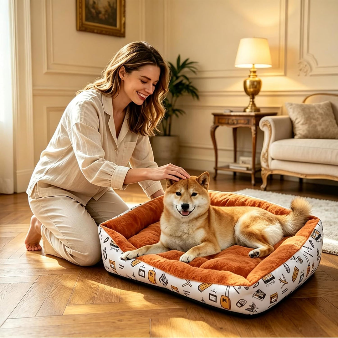 PETCUTE Haustierbett Hundesofa,Waschmaschinenfest Orthopädisches Hundebett für Kleine Hunde,Rutschfe