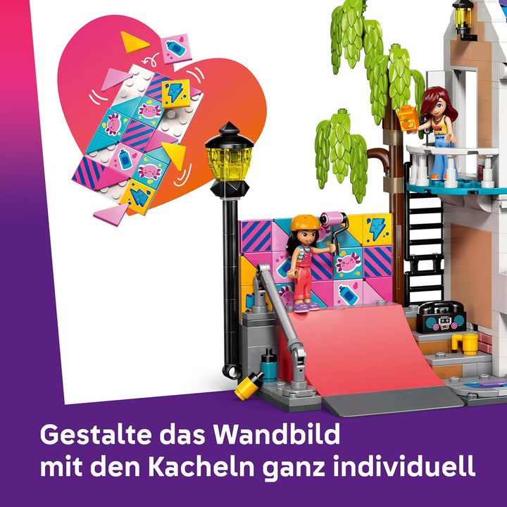 LEGO Friends Lianns Familienhaus - Miniatur Spielset mit Garten, 4 Mini Puppen, Axolotl- &amp; Gecko Tie
