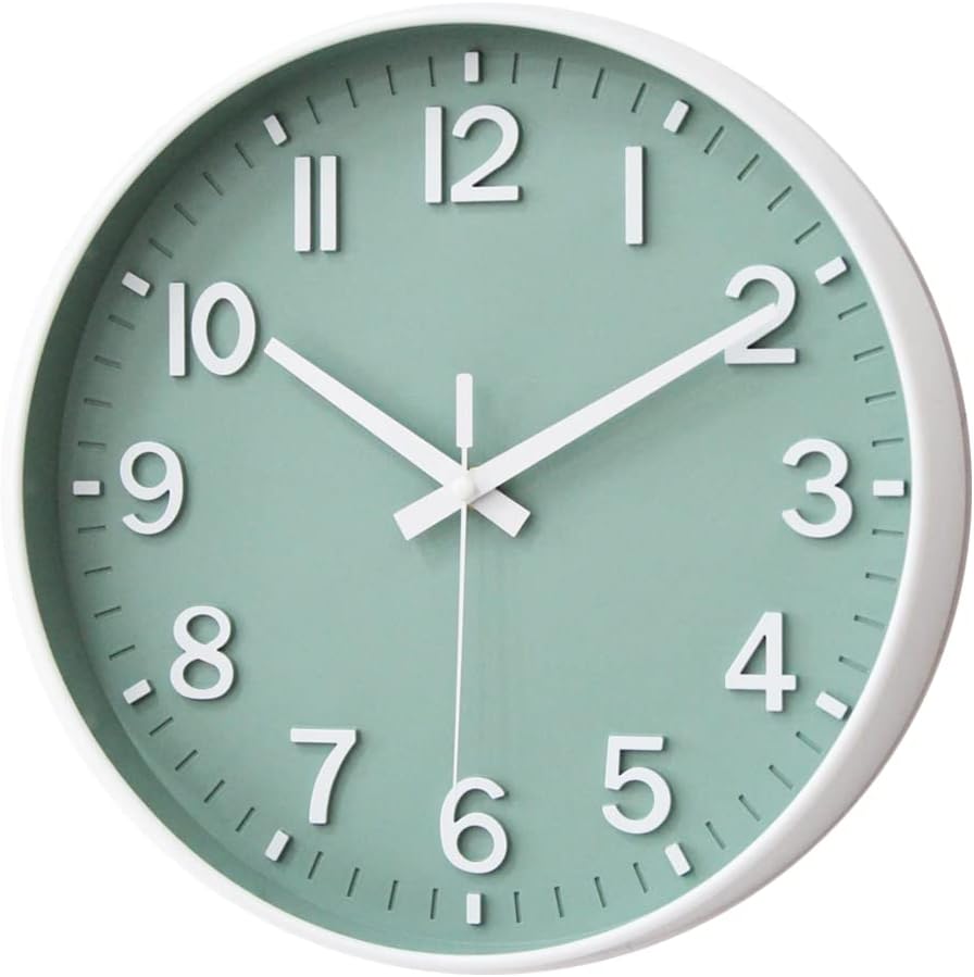 HZDHCLH Funkuhr 30 cm Grosses Ziffernblatt Wanduhr Geräuschlos,Geeignet für Schule, Zuhause, Wanddek