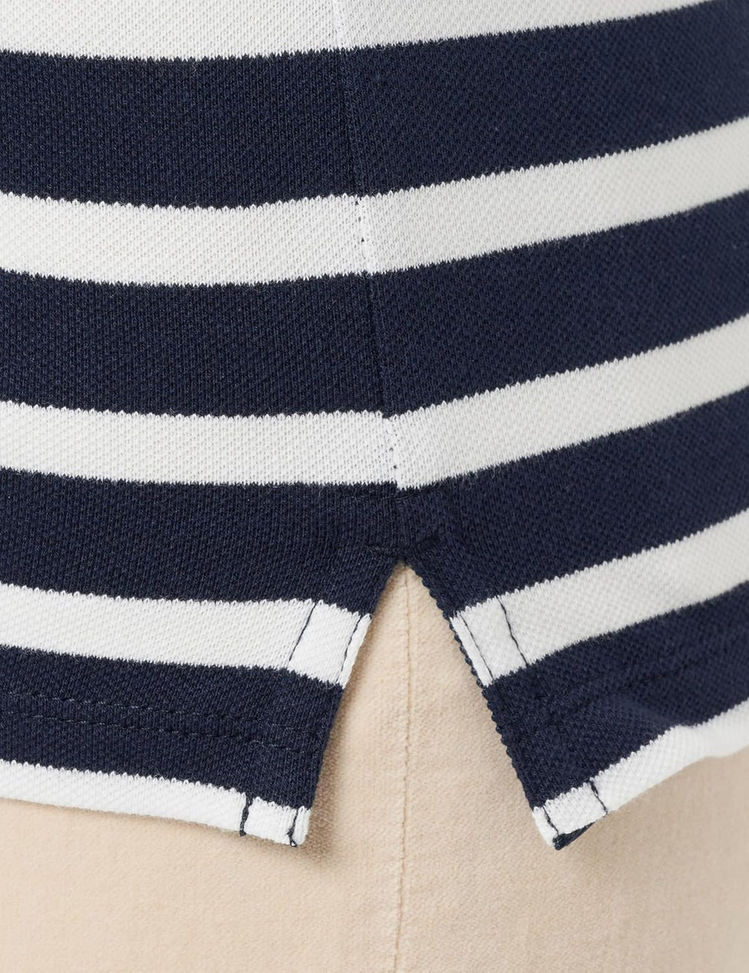 Tommy Hilfiger Damen Poloshirt Kurzarm 1985 Slim Pique Stripe Polo Ss Slim Fit M Blau (Breton Stp/ D