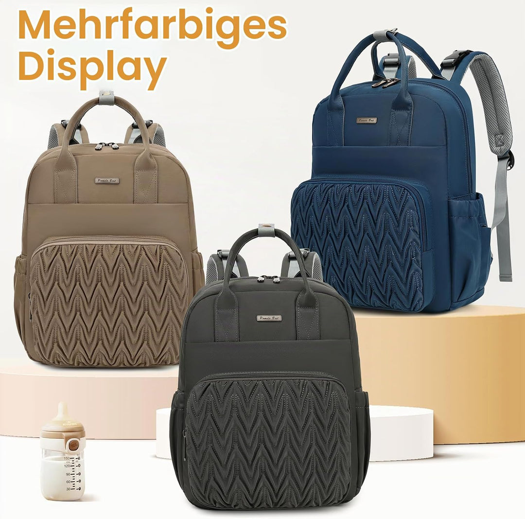 Pomelo Best Wickelrucksack Mittelgross Stylischer Wickeltasche Rucksack Baby Tasche mit Wickelunterl