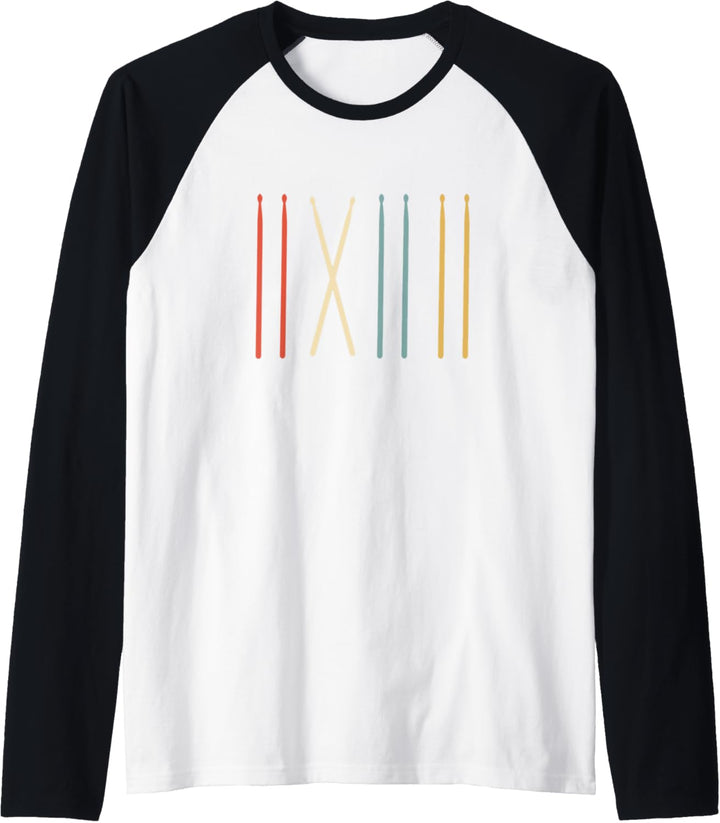 Drummer Drumsticks Design Schlagzeuger Geschenk Raglan