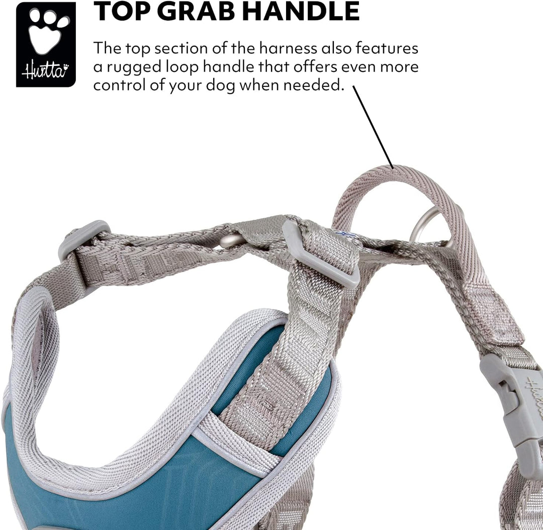 Hurtta Venture No-Pull Geschirr für Hunde, reflektierend, verstellbar, wasserdicht, Bilberry Blau 45