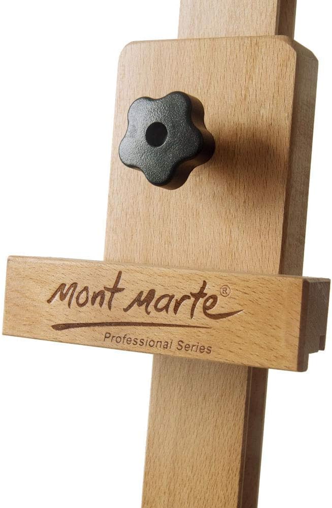 Mont Marte Professionel Staffelei mit die Speicherung Schublade, Buchenholz Staffelei für Leinwände