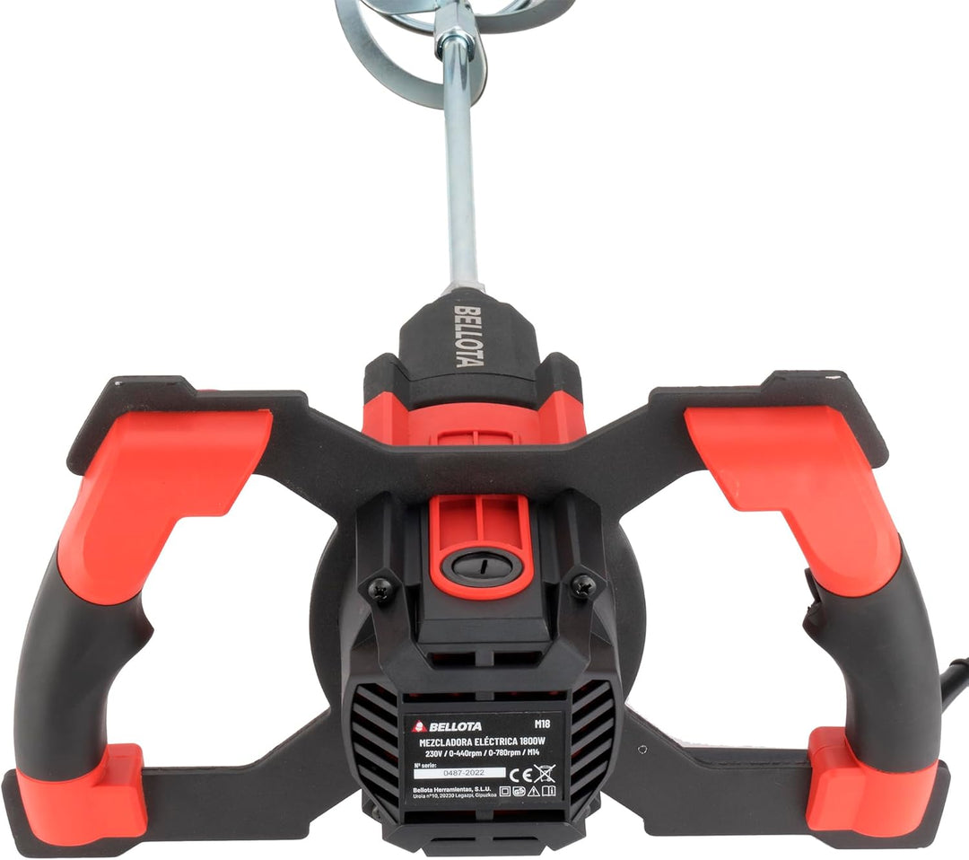 Bellota M18CASE Farbmischmaschine und Mörtel, 1800 W, 220 V, mit Kunststoffkoffer, Stecker Typ C-F