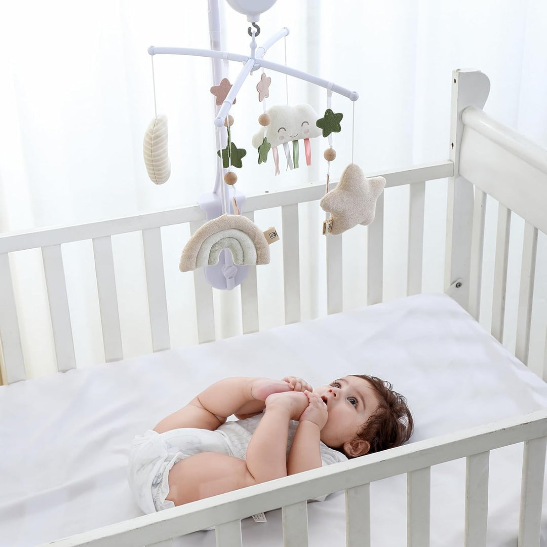 Mobile Baby,Baby Spieluhr mit 35 Musik,Einstellbare Lautstärke,Einfach anzubringen,Stoppt nach 30 Mi