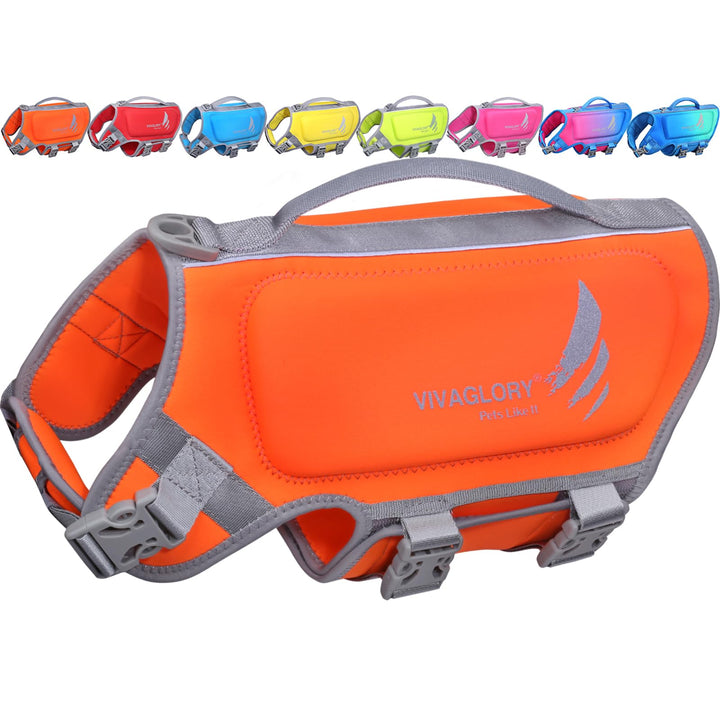 VIVAGLORY High Buoyancy Schwimmweste Hund, Rettungsweste, Hundeschwimmweste für Bootfahren, Schwimmh