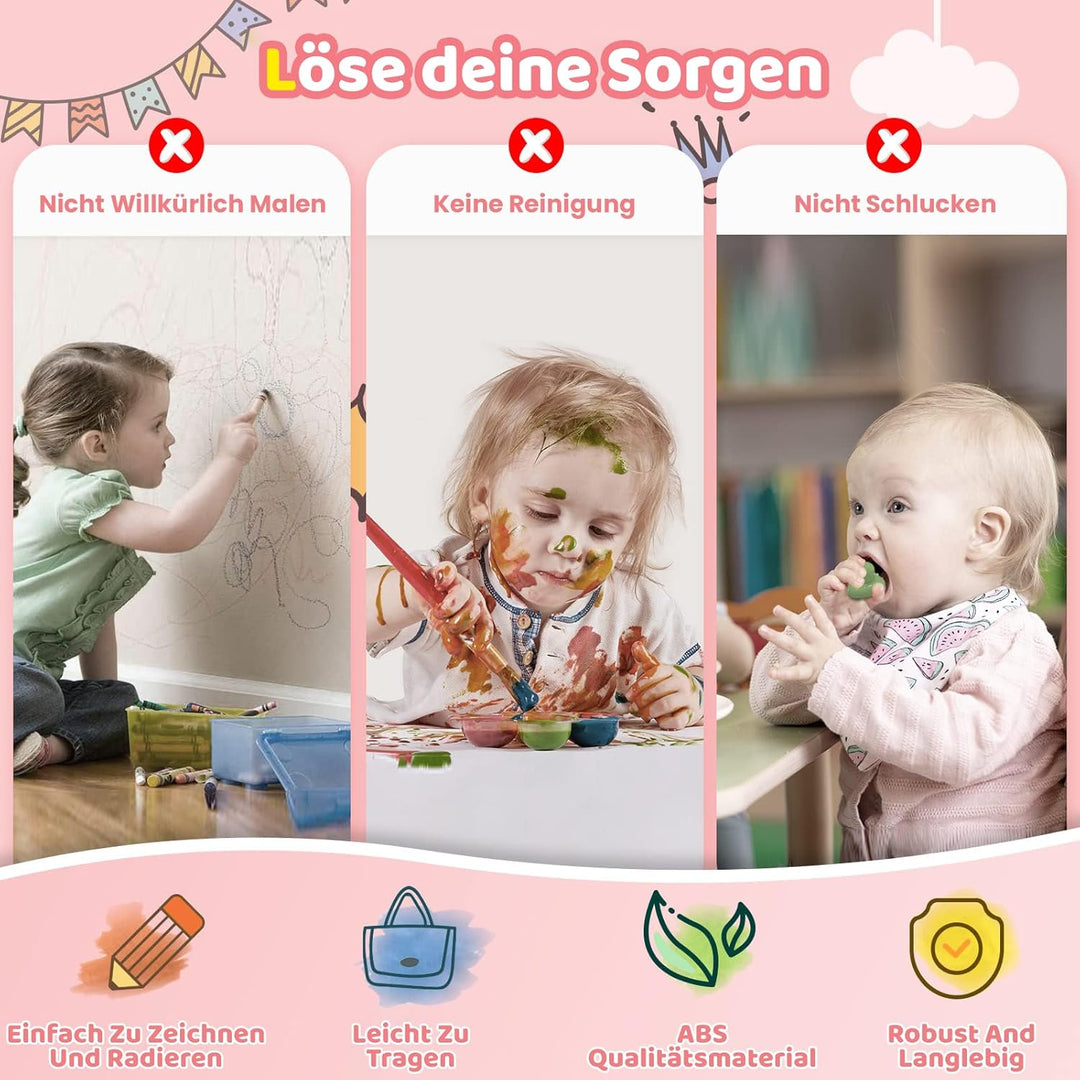 Kikidex Kleinkinder Spielzeug Alter 1-3, Magnetisch Zaubertafel, Mädchen Spielzeug für 1-2 Jahre, Ma
