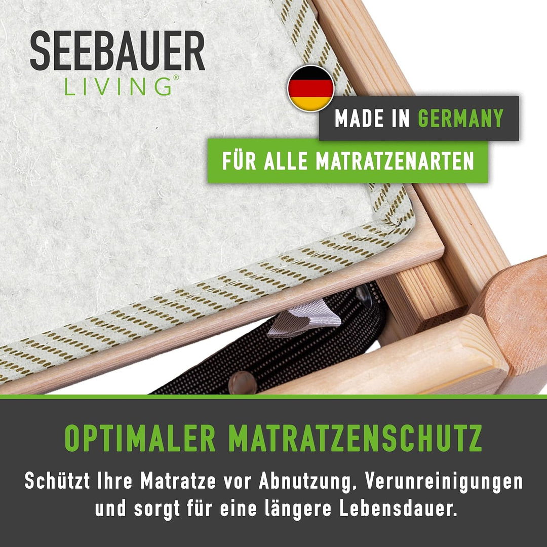 SEEBAUER Living Matratzenschoner Filzschoner für Lattenrost (80 x 220 cm) Matratzenunterlage Antirut