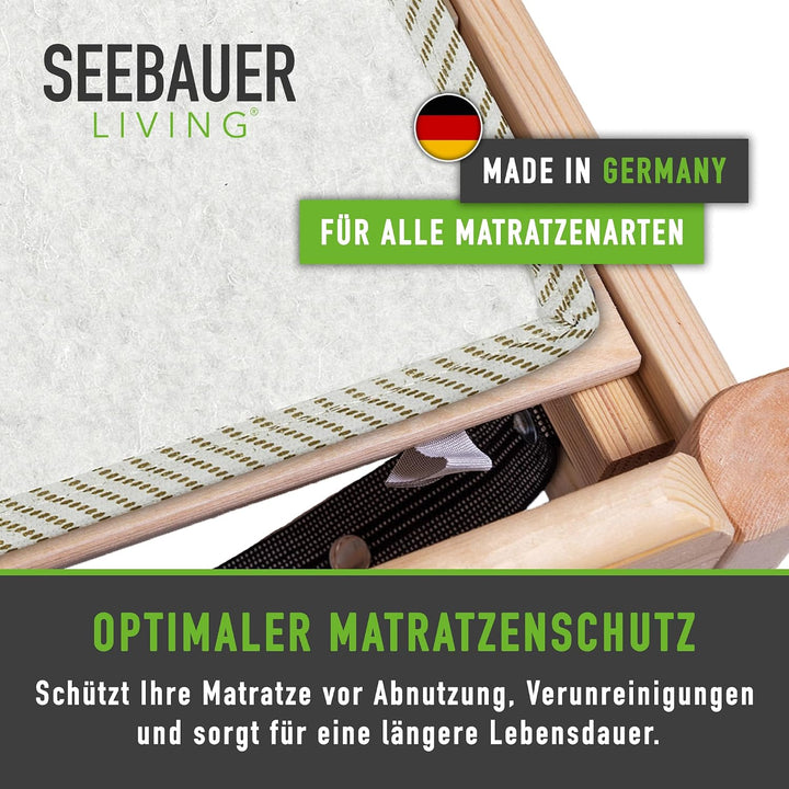 SEEBAUER Living Matratzenschoner Filzschoner für Lattenrost (80 x 220 cm) Matratzenunterlage Antirut