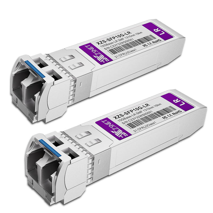10GBASE-LR SFP+ Transceiver, 10G SFP+ zu LC Singlemode Fiber Modul für Cisco SFP-10G-LR, Ubiquiti Un