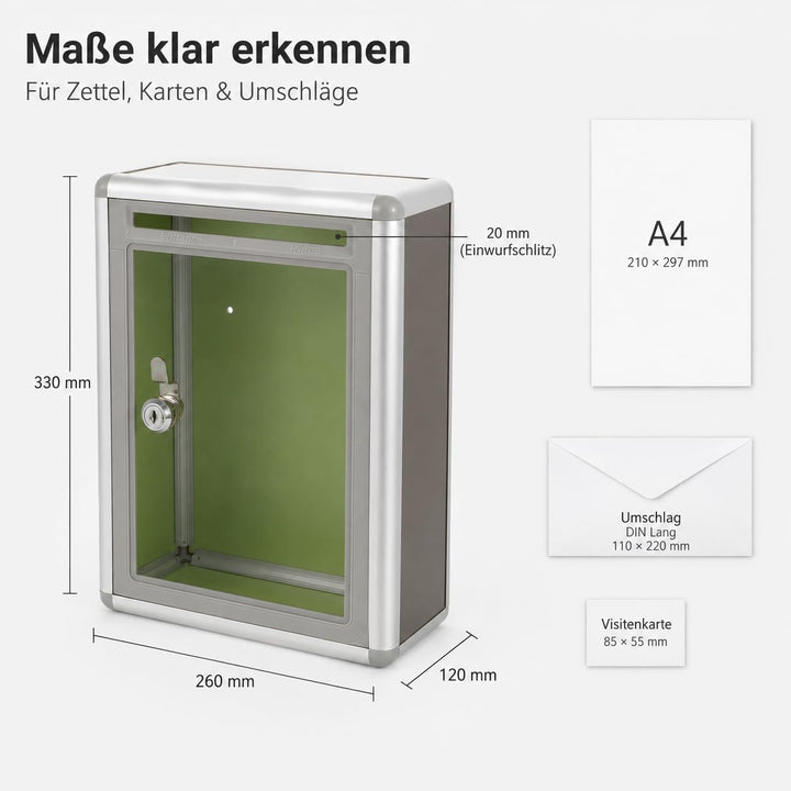 Gadpiparty Briefkasten Acryl Briefkasten Vorschlagsbox Abschliessbar Abstimmungsbox Wandbox Briefkas