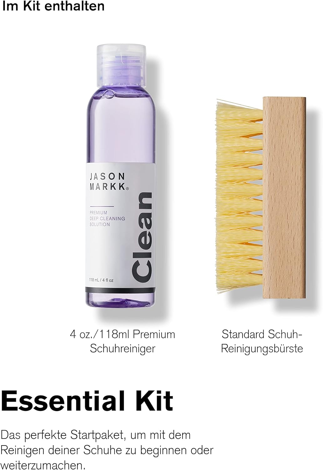 Jason Markk Schuhreiniger Basispaket + Repel Schuh-Imprägnierspray im Set - Zur Reinigung und Pflege